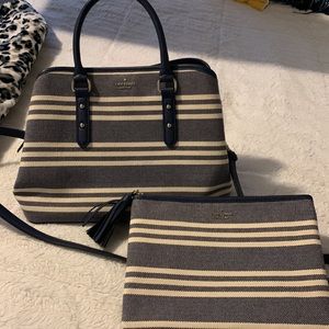 Kate Spade purse and makeup bag